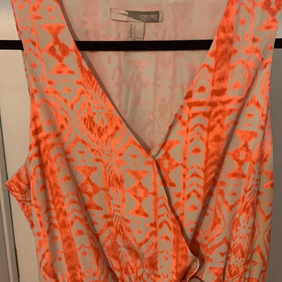 Orange and Beige dye look Mini Forever 21 Dress - Picture 2 of 7